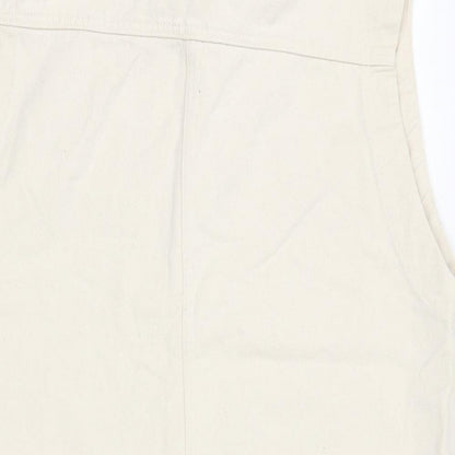 H&M Womens Ivory Jacket Waistcoat Size M Button