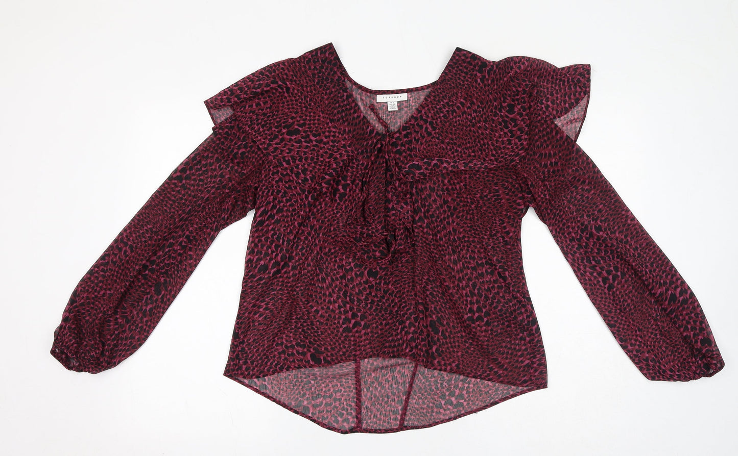 Womens UK Size 10 Topshop Purple Basic Blouse