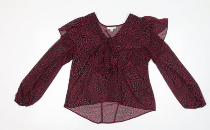 Womens UK Size 10 Topshop Purple Basic Blouse