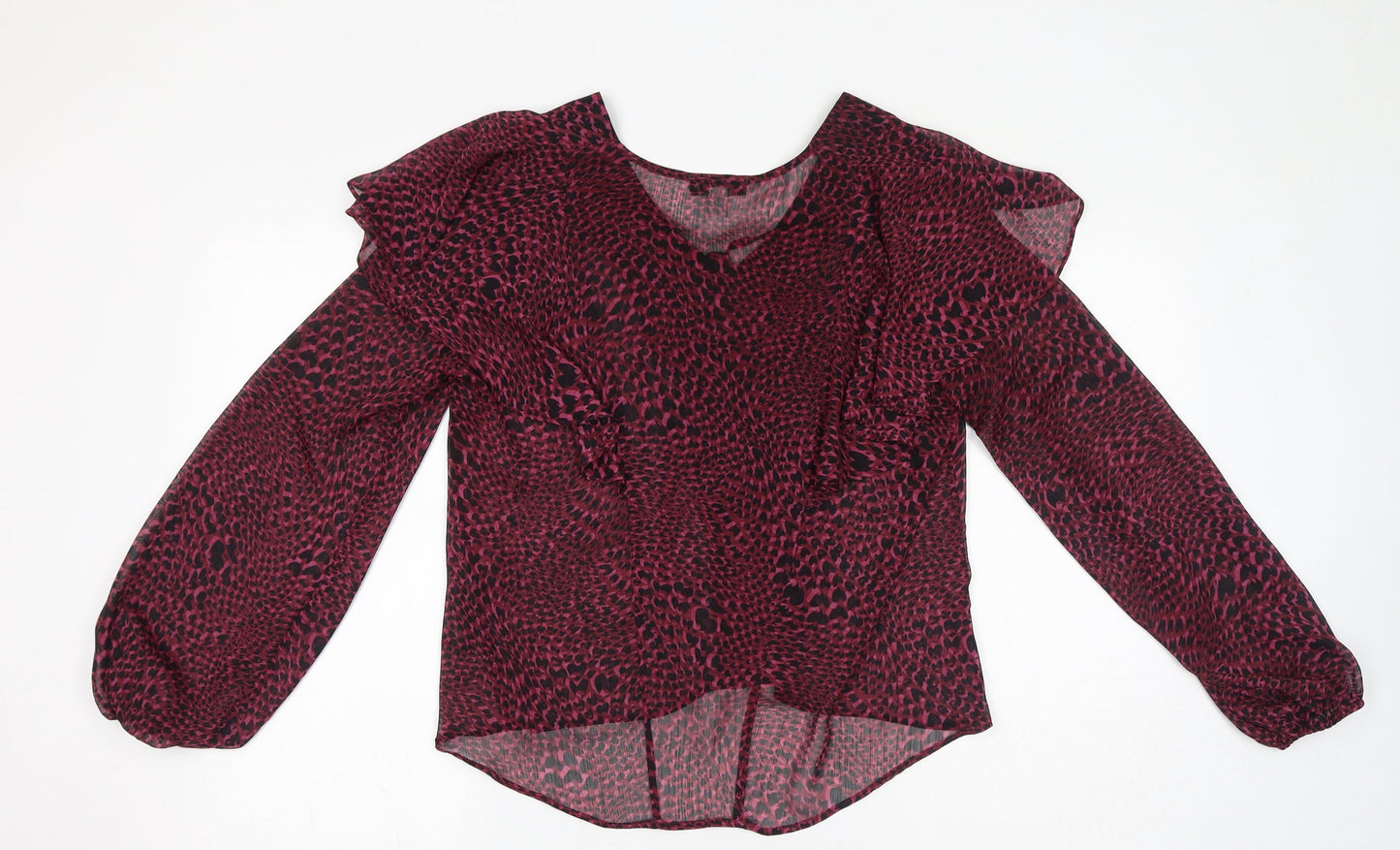 Womens UK Size 10 Topshop Purple Basic Blouse
