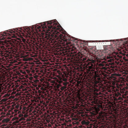 Womens UK Size 10 Topshop Purple Basic Blouse