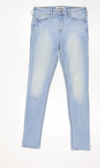 Hollister Womens Blue Cotton Skinny Jeans Size 28 L31 in Regular Zip