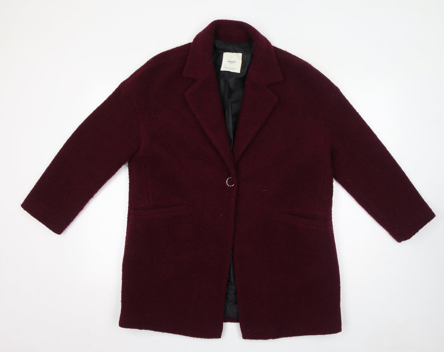 Womens UK Size S Mango Red Overcoat