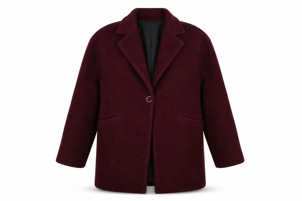 Womens UK Size S Mango Red Overcoat