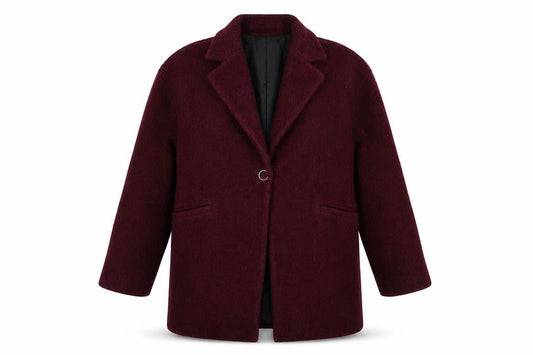Womens UK Size S Mango Red Overcoat