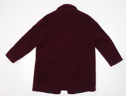 Womens UK Size S Mango Red Overcoat