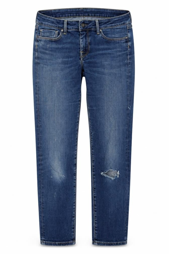 Womens UK Size 30 Pepe Jeans Regular Fit Skinny Blue Jeans