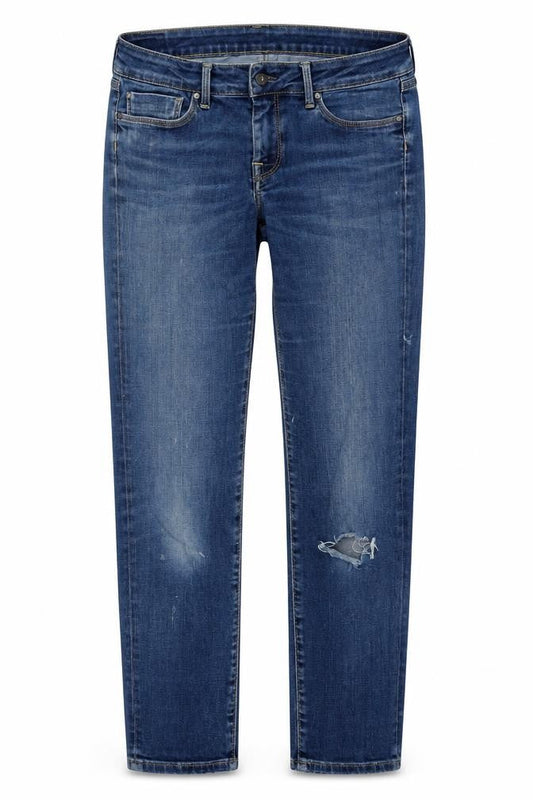 Womens UK Size 30 Pepe Jeans Regular Fit Skinny Blue Jeans