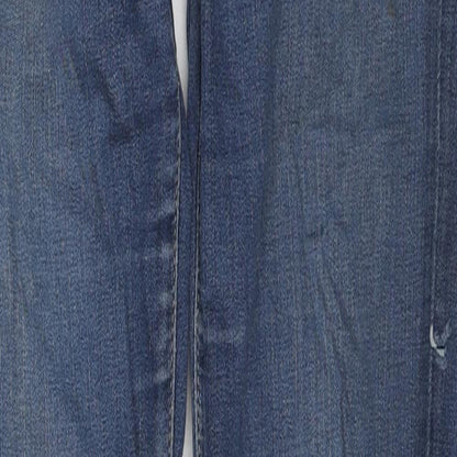 Pepe Jeans Womens Blue Cotton Skinny Jeans Size 30 L32 in Regular Zip