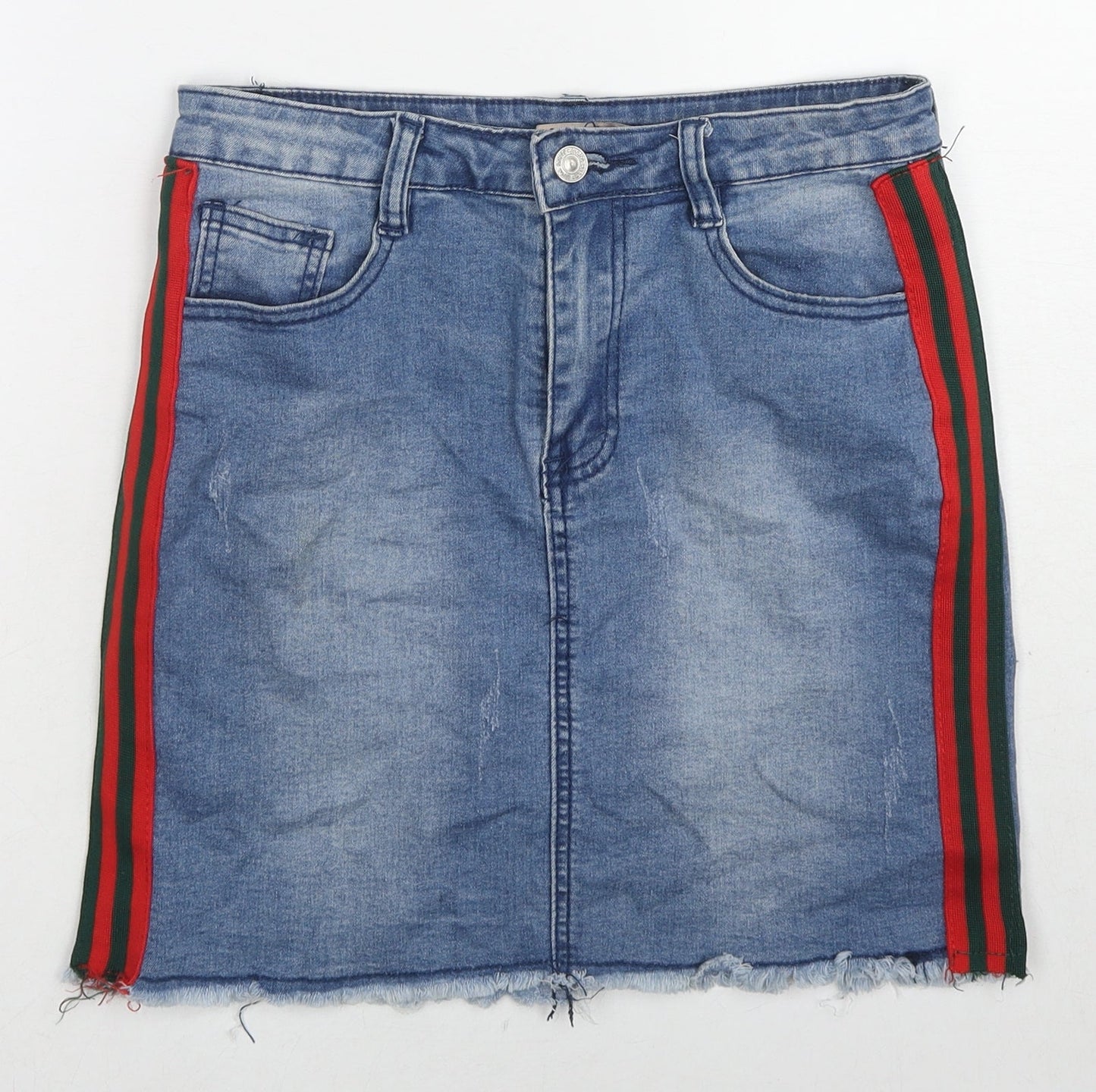 Womens UK Size 10 My Bestiny A-Line Denim Skirt