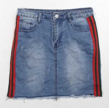 Womens UK Size 10 My Bestiny A-Line Denim Skirt