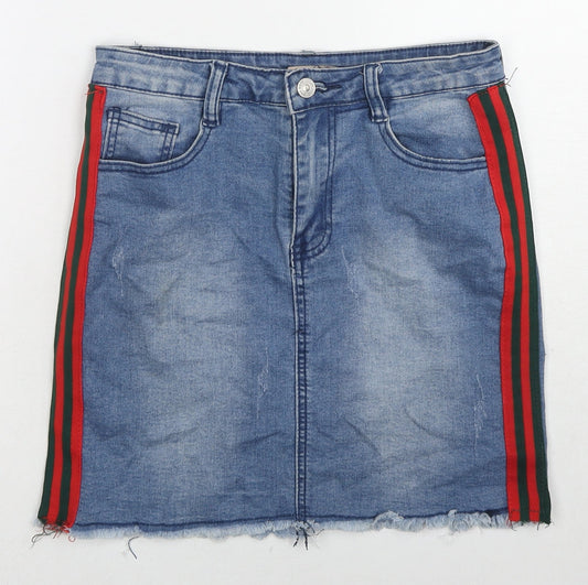 Womens UK Size 10 My Bestiny A-Line Denim Skirt