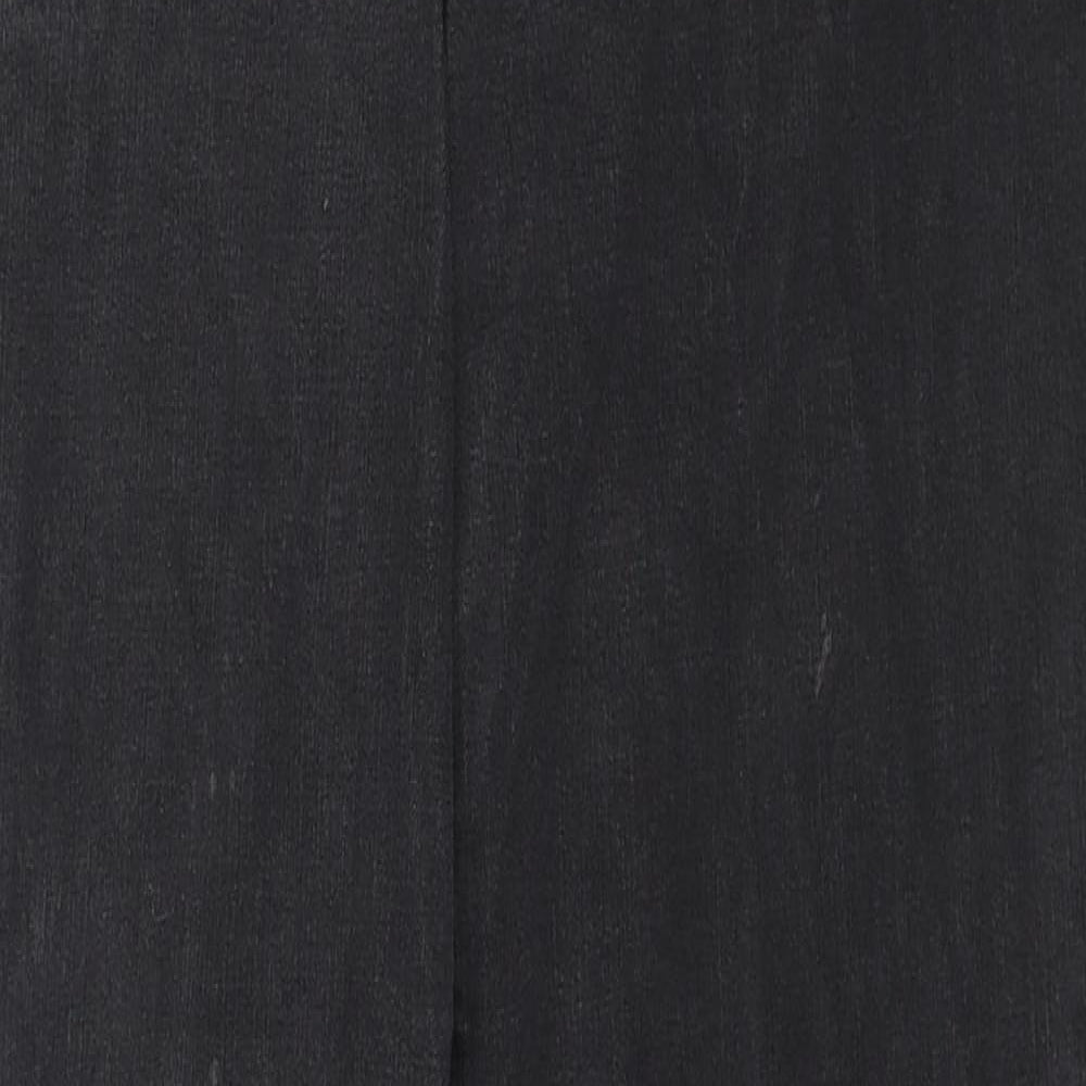 Mark Shale Womens Black Cotton Straight Jeans Size 12 L29 in Regular Zip