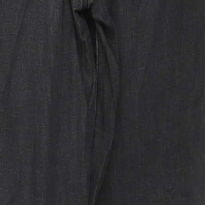 Mark Shale Womens Black Cotton Straight Jeans Size 12 L29 in Regular Zip