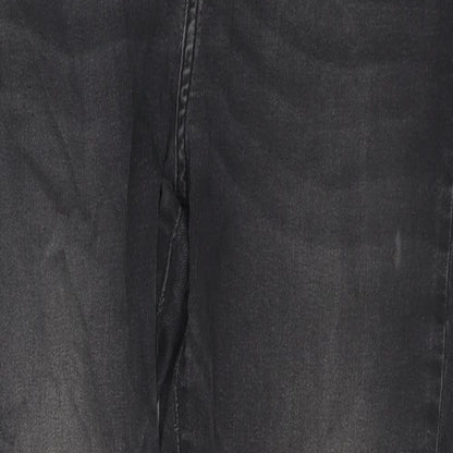 Denim & Co. Womens Black Cotton Skinny Jeans Size 14 L25 in Regular Zip