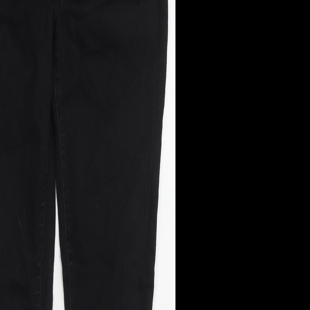 Dorothy Perkins Womens Black Cotton Skinny Jeans Size 8 L27 in Regular Zip