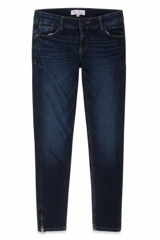 Front view of Be Beau women’s blue cotton skinny jeans, size UK 8, 29-inch leg regular zip