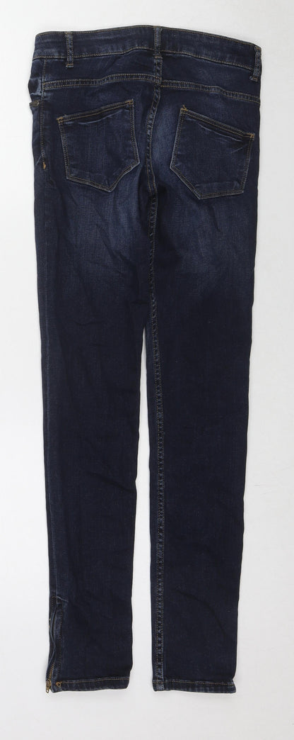 Be Beau Womens Blue Cotton Skinny Jeans Size 8 L29 in Regular Zip