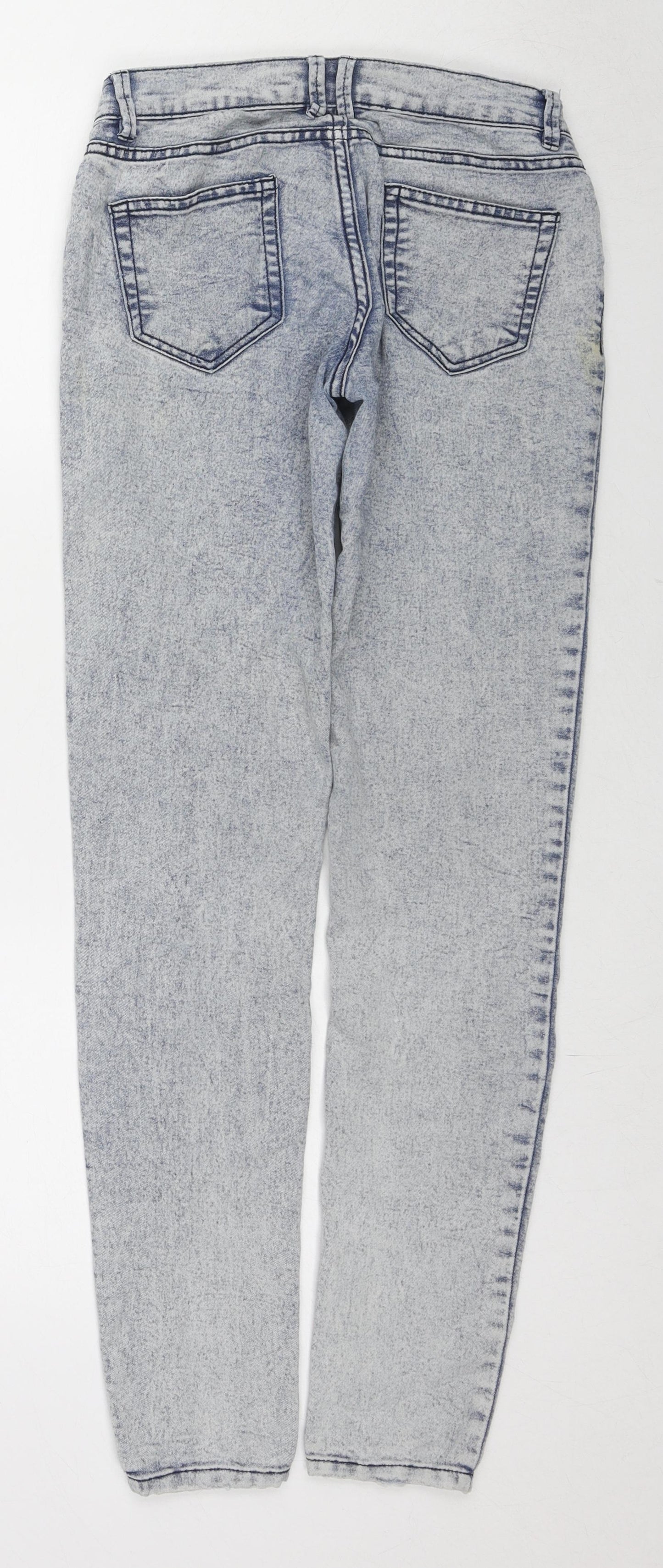 Zara Womens Blue Cotton Jegging Jeans Size 6 L29 in Regular Zip