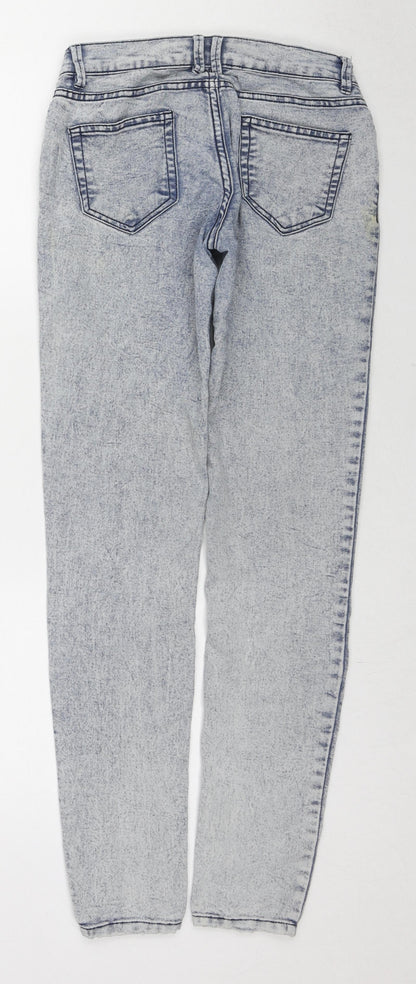 Zara Womens Blue Cotton Jegging Jeans Size 6 L29 in Regular Zip