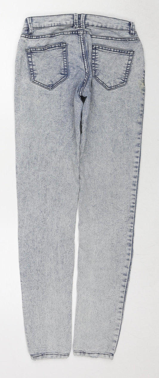 Zara Womens Blue Cotton Jegging Jeans Size 6 L29 in Regular Zip