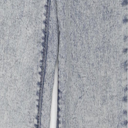Zara Womens Blue Cotton Jegging Jeans Size 6 L29 in Regular Zip