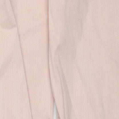 Zara Womens Beige Cotton Straight Jeans Size 12 L27 in Regular Zip