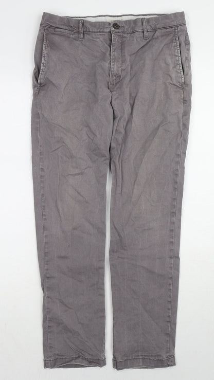 Goodthreads Mens Grey Cotton Straight Jeans Size 31 in L30 in Regular Zip