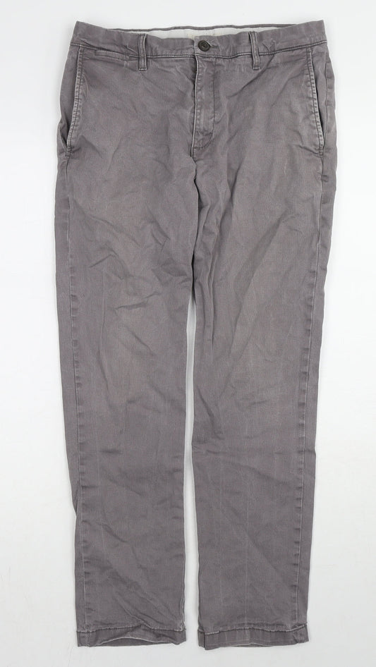 Goodthreads Mens Grey Cotton Straight Jeans Size 31 in L30 in Regular Zip