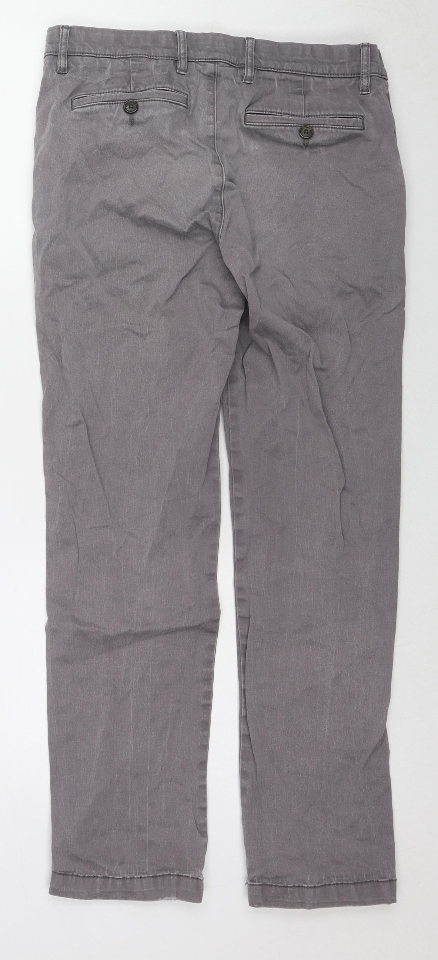 Goodthreads Mens Grey Cotton Straight Jeans Size 31 in L30 in Regular Zip