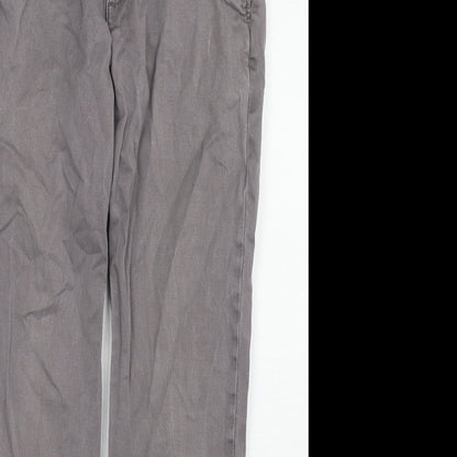 Goodthreads Mens Grey Cotton Straight Jeans Size 31 in L30 in Regular Zip