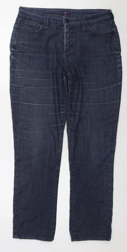 Womens UK Size 10 NYDJ Regular Fit Straight Blue Jeans