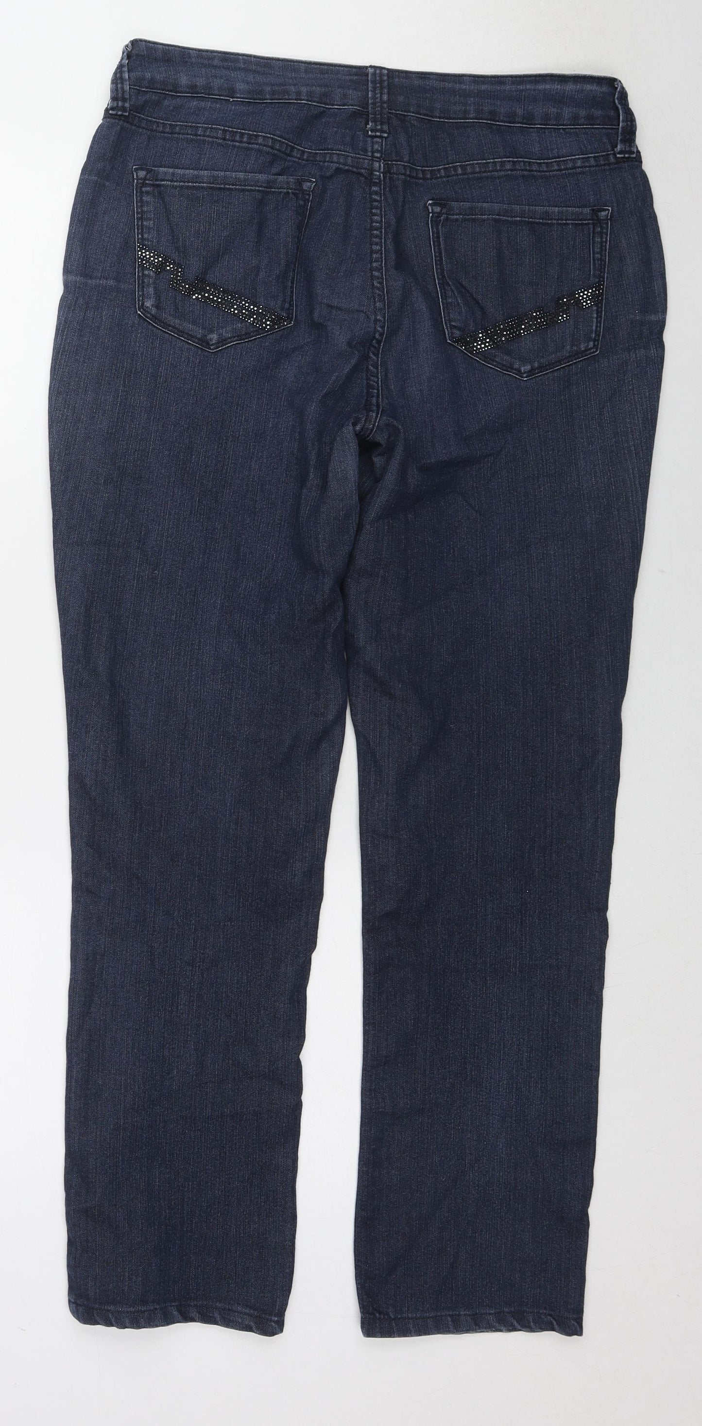 Womens UK Size 10 NYDJ Regular Fit Straight Blue Jeans
