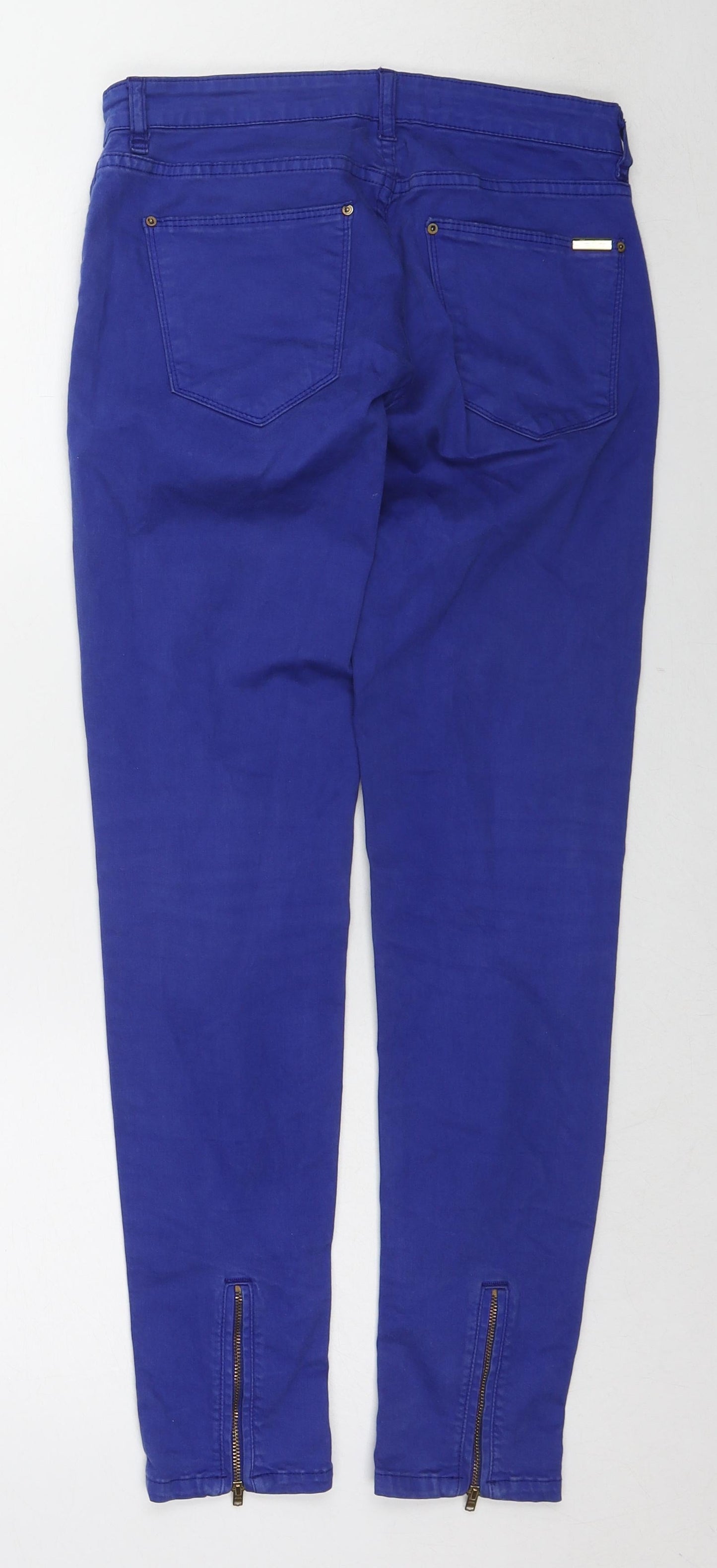 Zara Womens Blue Cotton Skinny Jeans Size 28 in L28 in Regular Zip