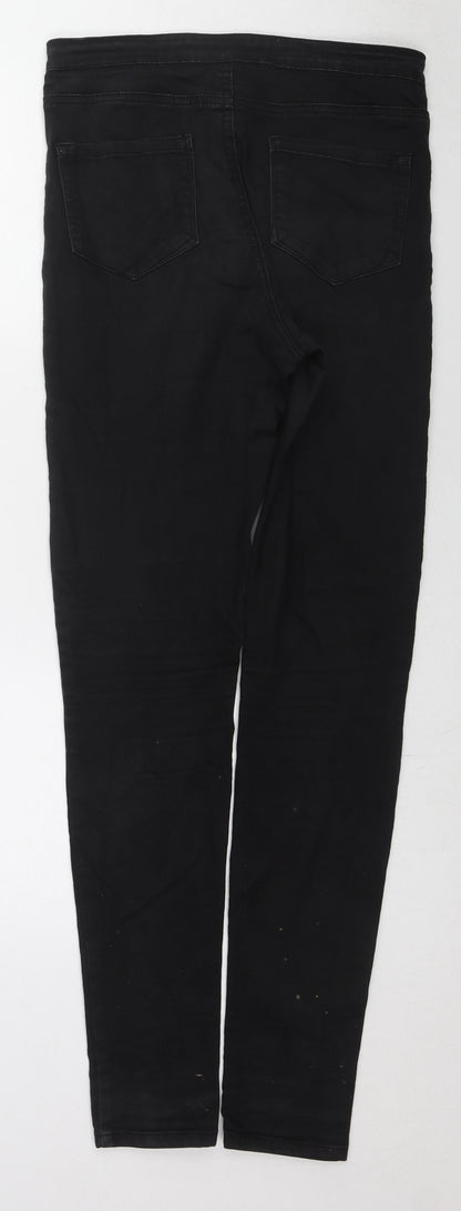 Denim & Co. Womens Black Cotton Skinny Jeans Size 12 L31 in Regular Zip