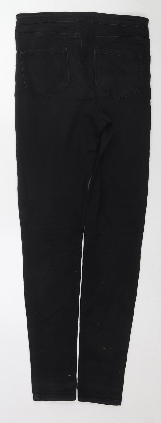 Denim & Co. Womens Black Cotton Skinny Jeans Size 12 L31 in Regular Zip