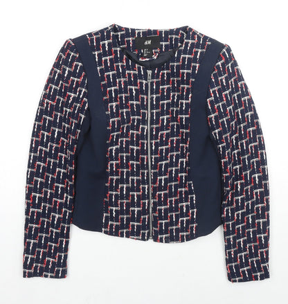 Womens UK Size 4 H&M Blue Jacket