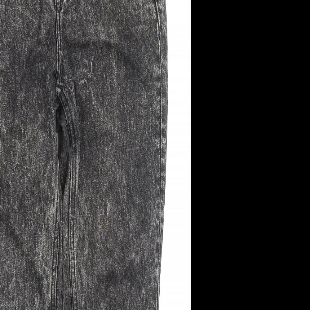 River Island Womens Grey Cotton Tapered Jeans Size 8 L27 in Regular Zip