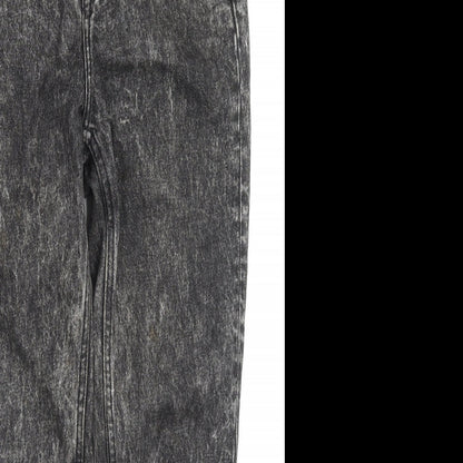 River Island Womens Grey Cotton Tapered Jeans Size 8 L27 in Regular Zip