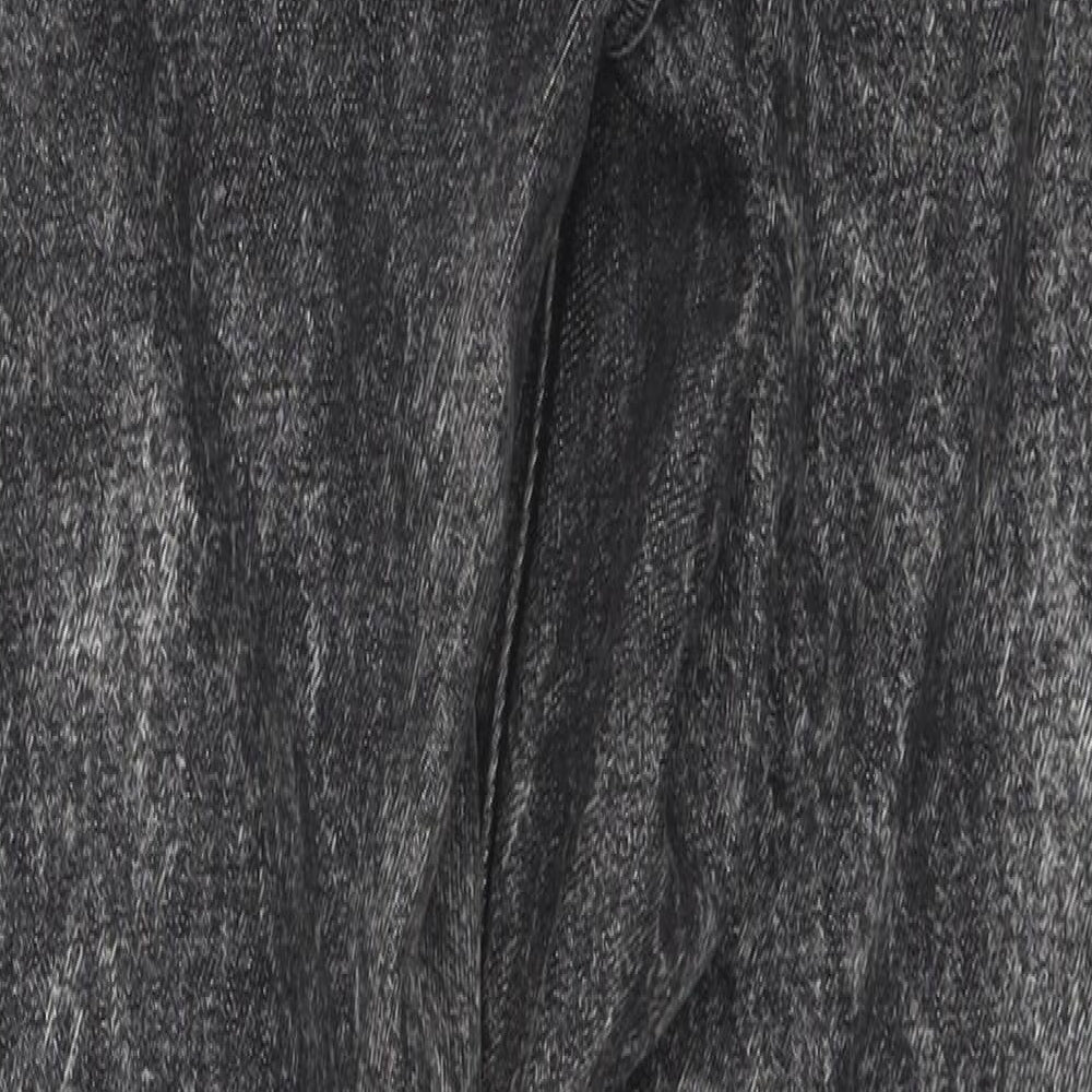 River Island Womens Grey Cotton Tapered Jeans Size 8 L27 in Regular Zip