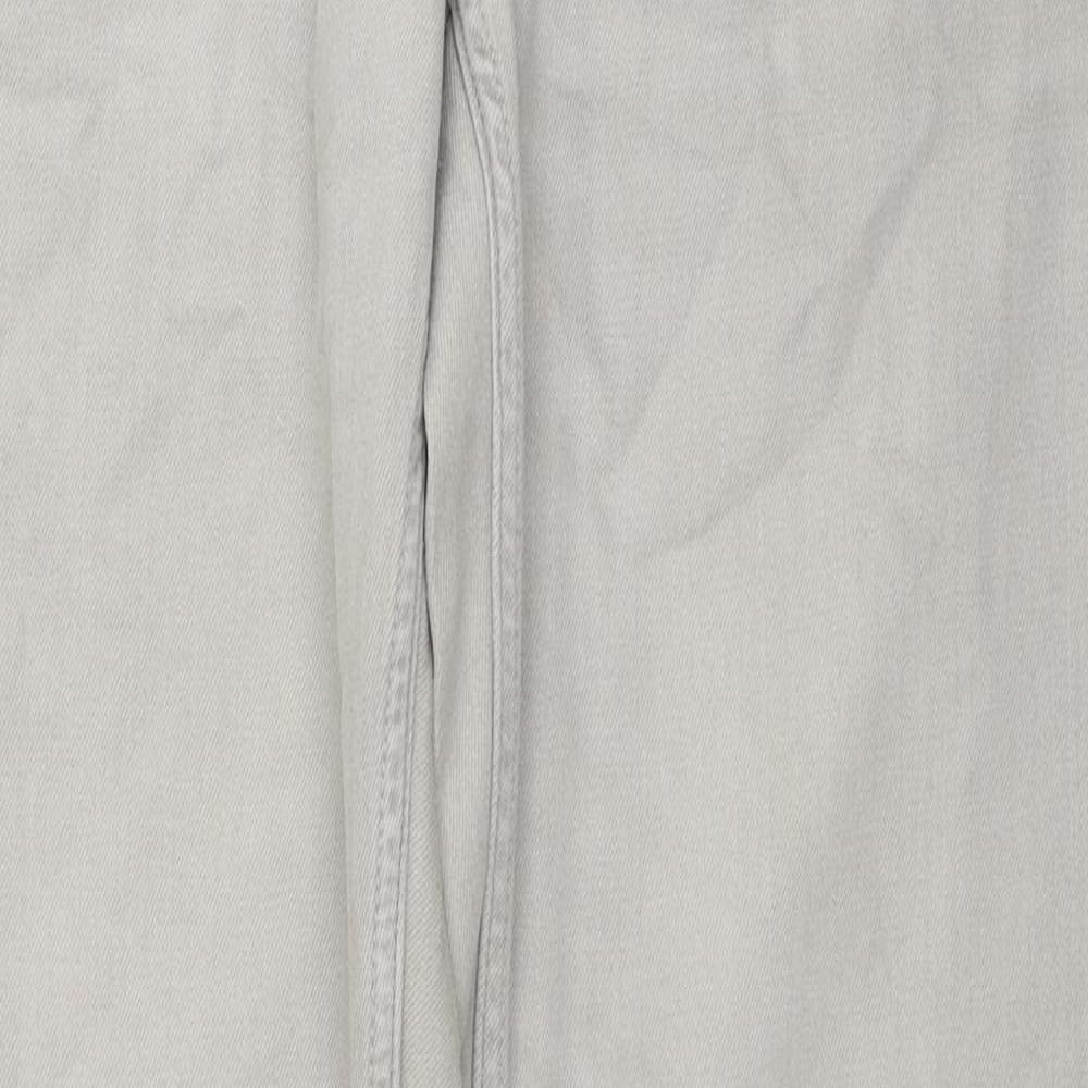 Gaffer Jeans Mens Beige Cotton Straight Jeans Size 34 in L34 in Regular Zip