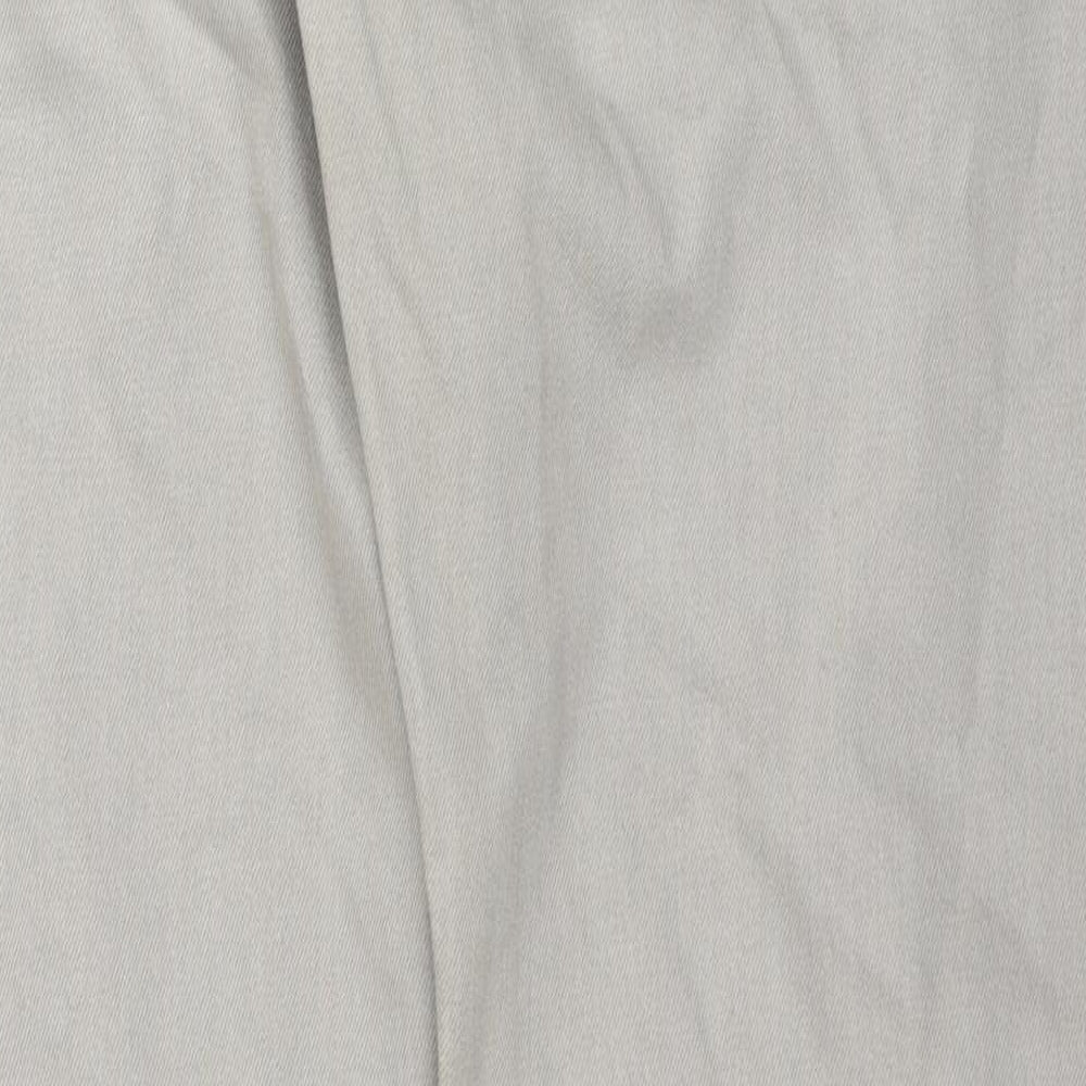 Gaffer Jeans Mens Beige Cotton Straight Jeans Size 34 in L34 in Regular Zip