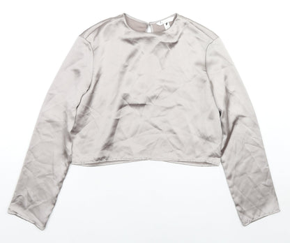 Womens UK Size XS H&M Beige Basic Blouse