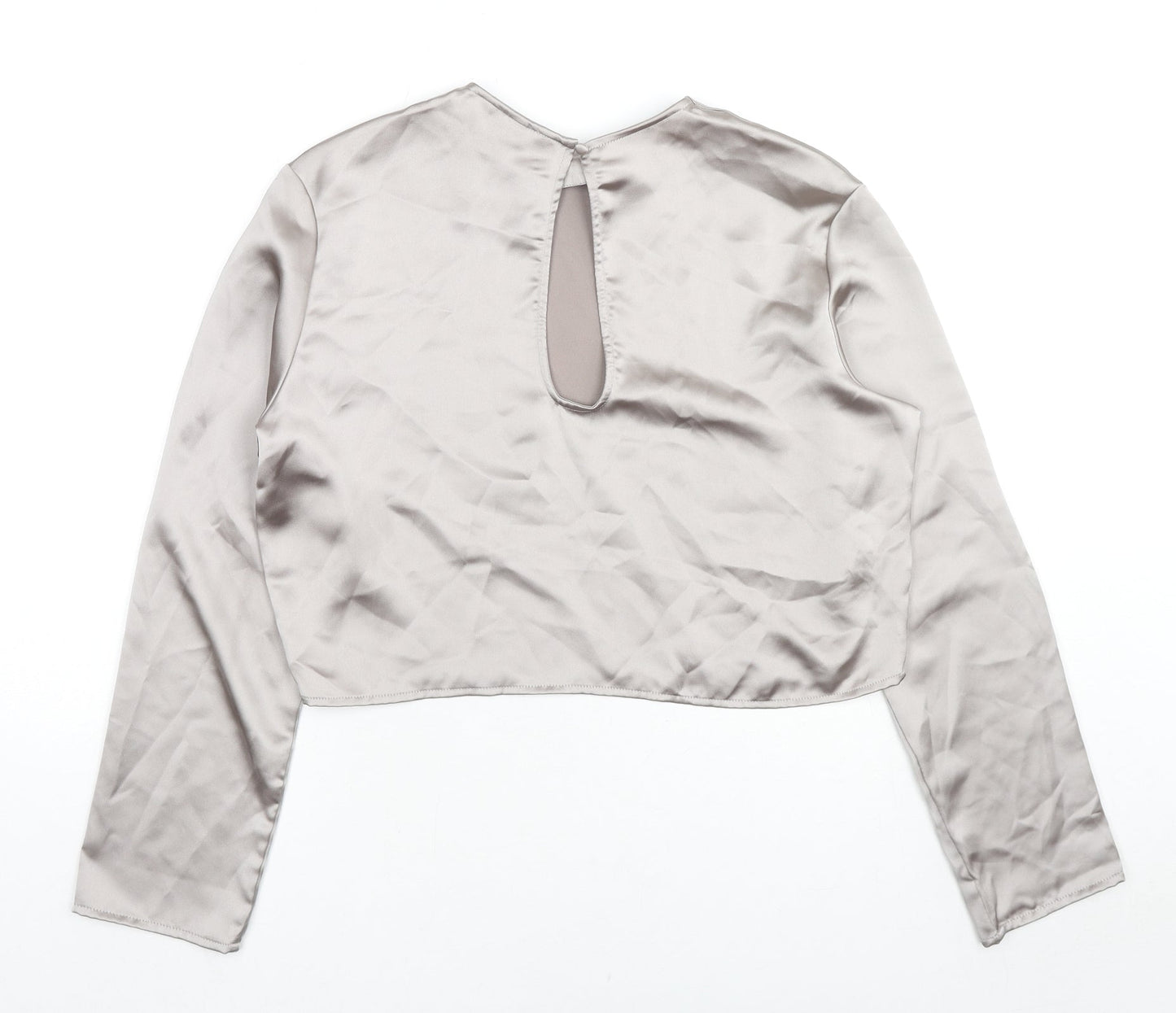 Womens UK Size XS H&M Beige Basic Blouse