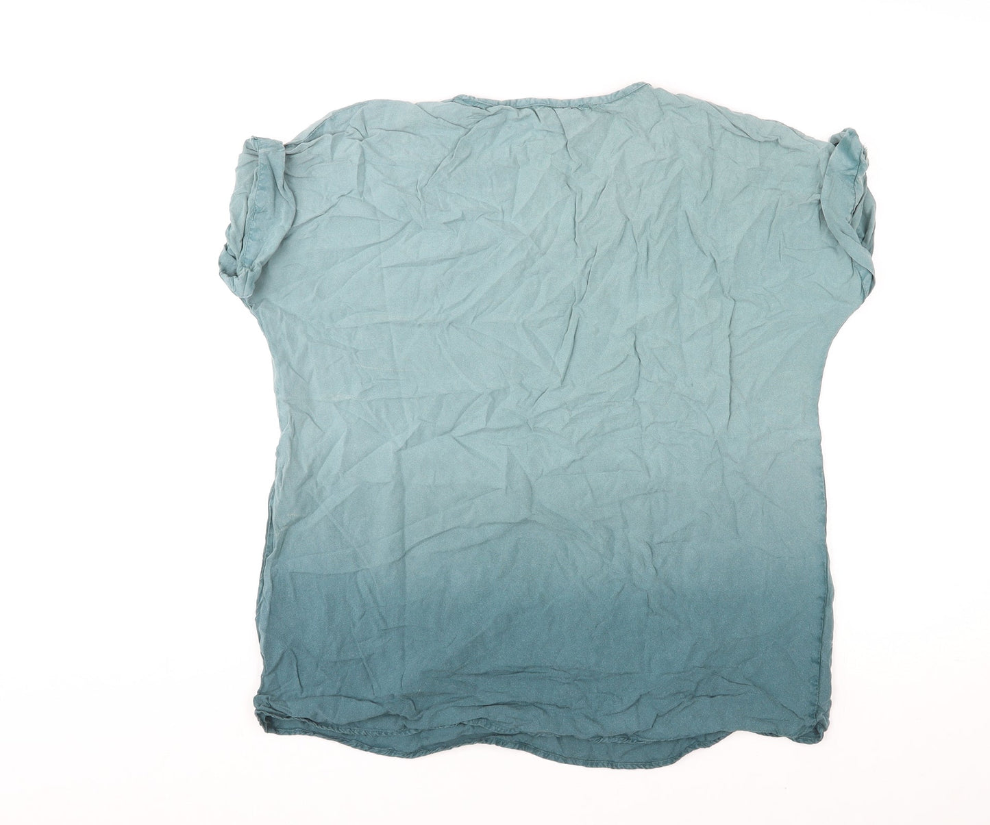 Womens UK Size M Viz-A-Viz Blue Basic Blouse