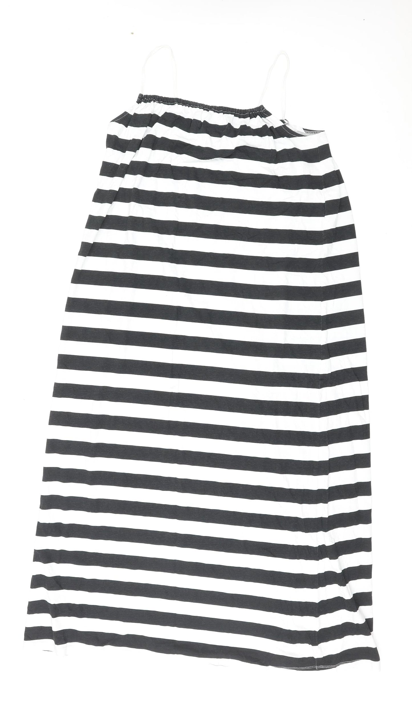 Only Womens Multicoloured Striped Cotton Slip Dress Size 2XL Square Neck Pullover