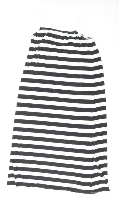 Only Womens Multicoloured Striped Cotton Slip Dress Size 2XL Square Neck Pullover