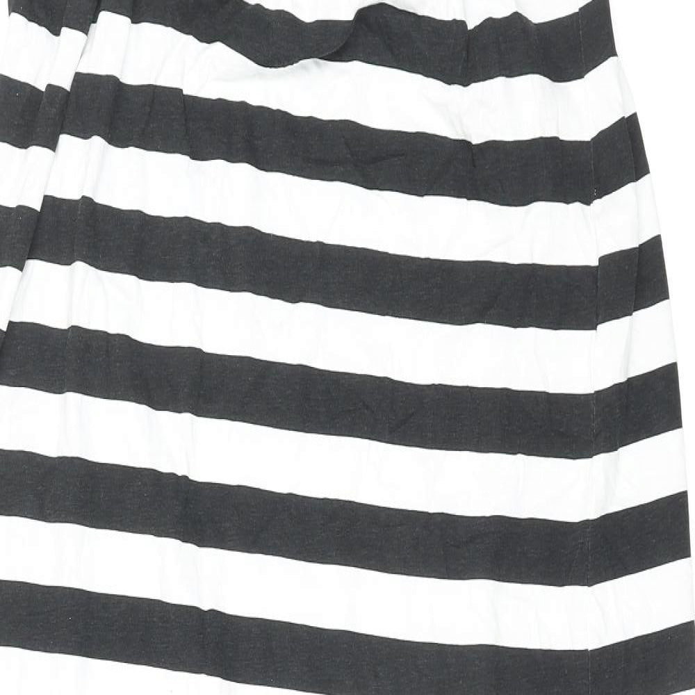 Only Womens Multicoloured Striped Cotton Slip Dress Size 2XL Square Neck Pullover