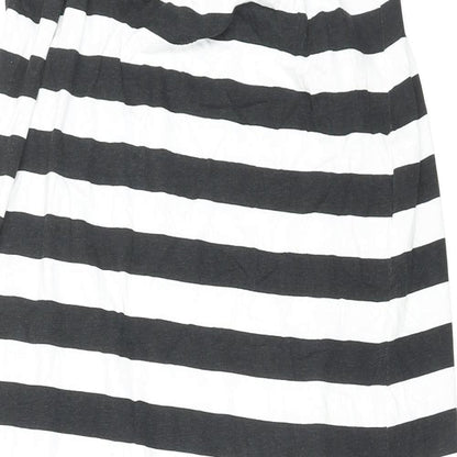 Only Womens Multicoloured Striped Cotton Slip Dress Size 2XL Square Neck Pullover