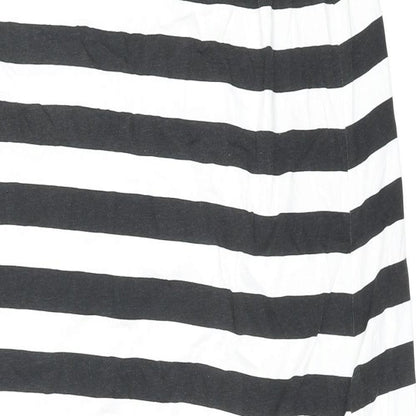 Only Womens Multicoloured Striped Cotton Slip Dress Size 2XL Square Neck Pullover